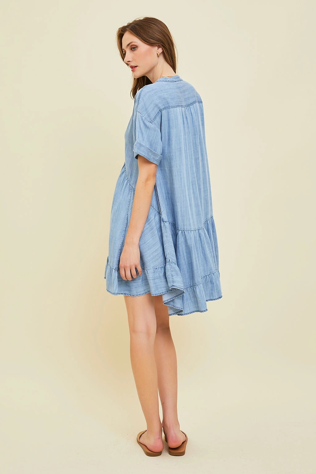 Blue Sky Chambray Mini Dress