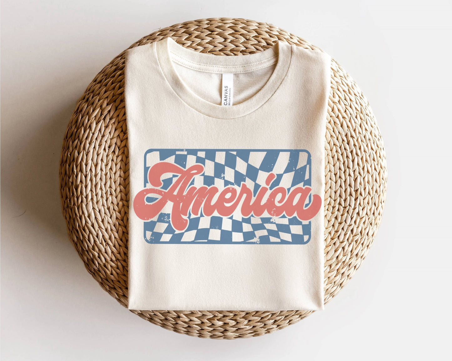 America Checkered Tee