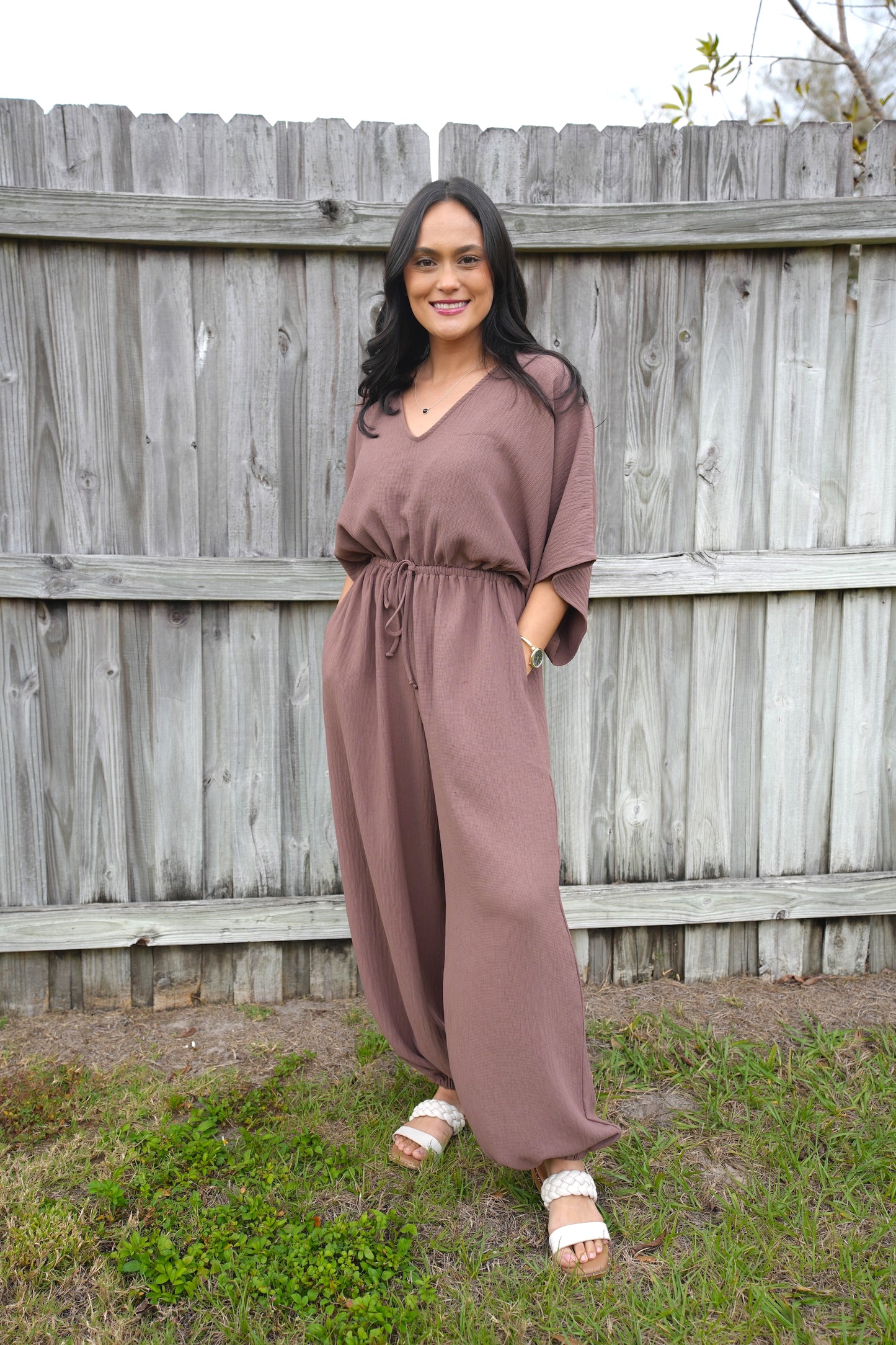 Bayside Relaxed Drawstring Jumpsuit