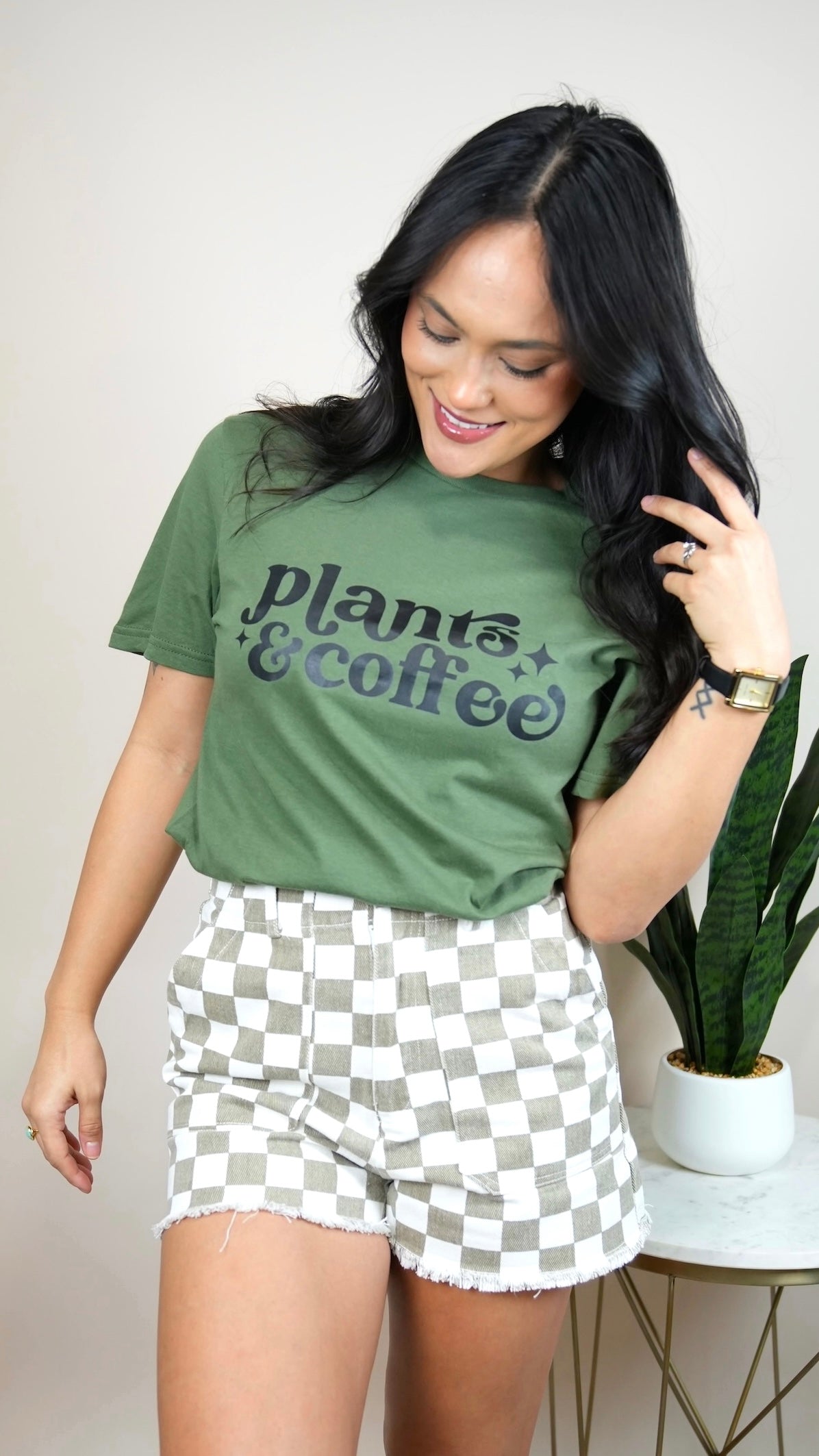 Feel Happy - Plants & Coffee Tee