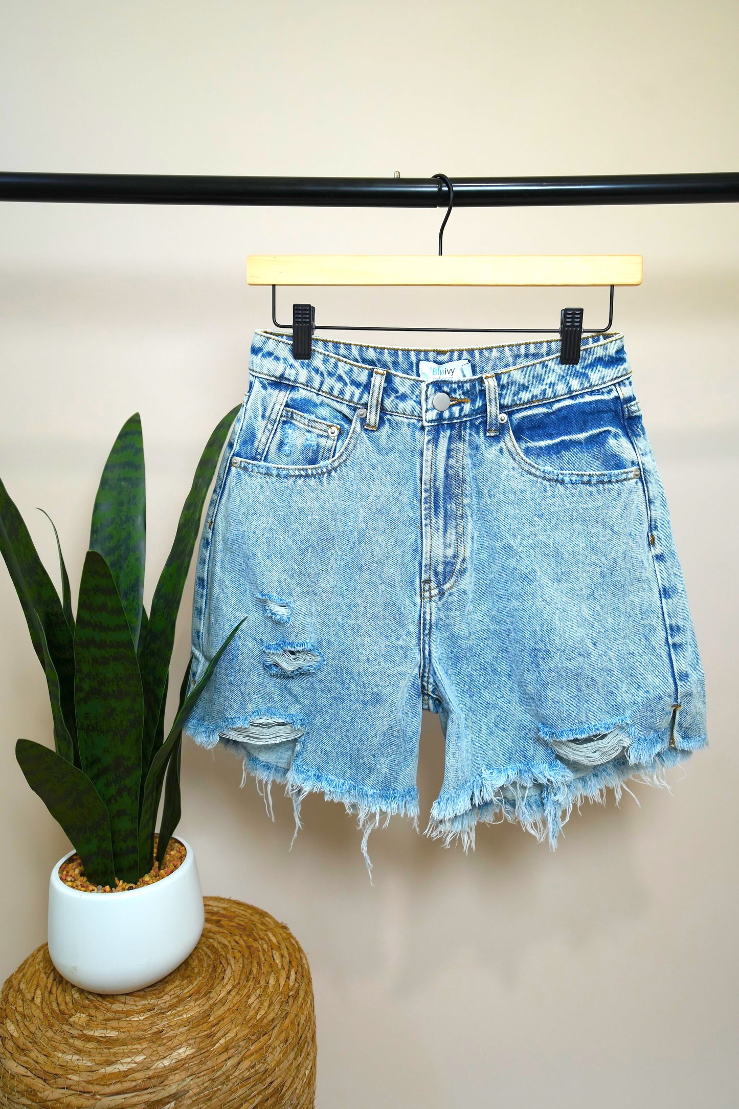 Desert Denim Mid Length Shorts