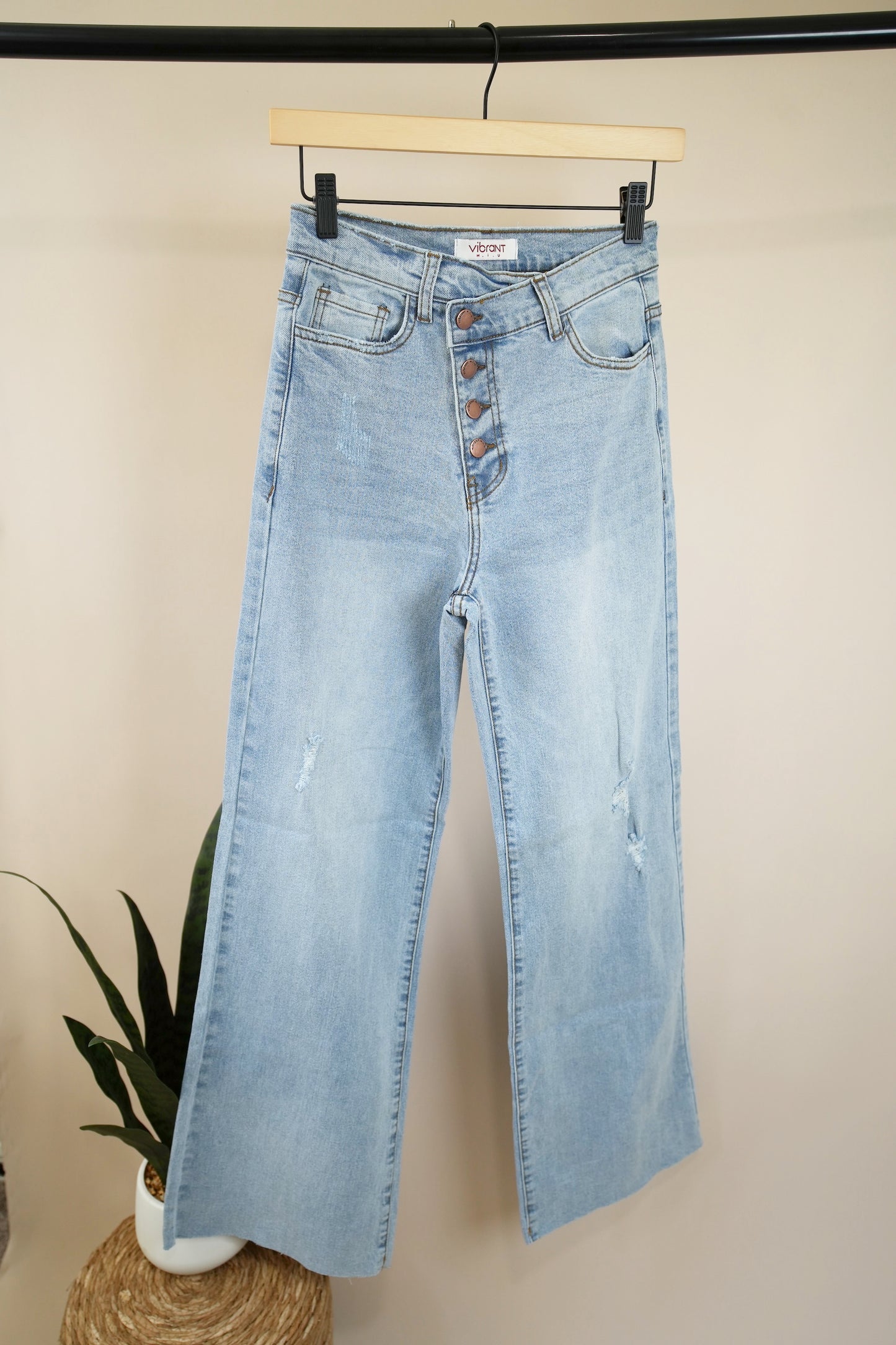 Blue Agave Wide Leg Jeans