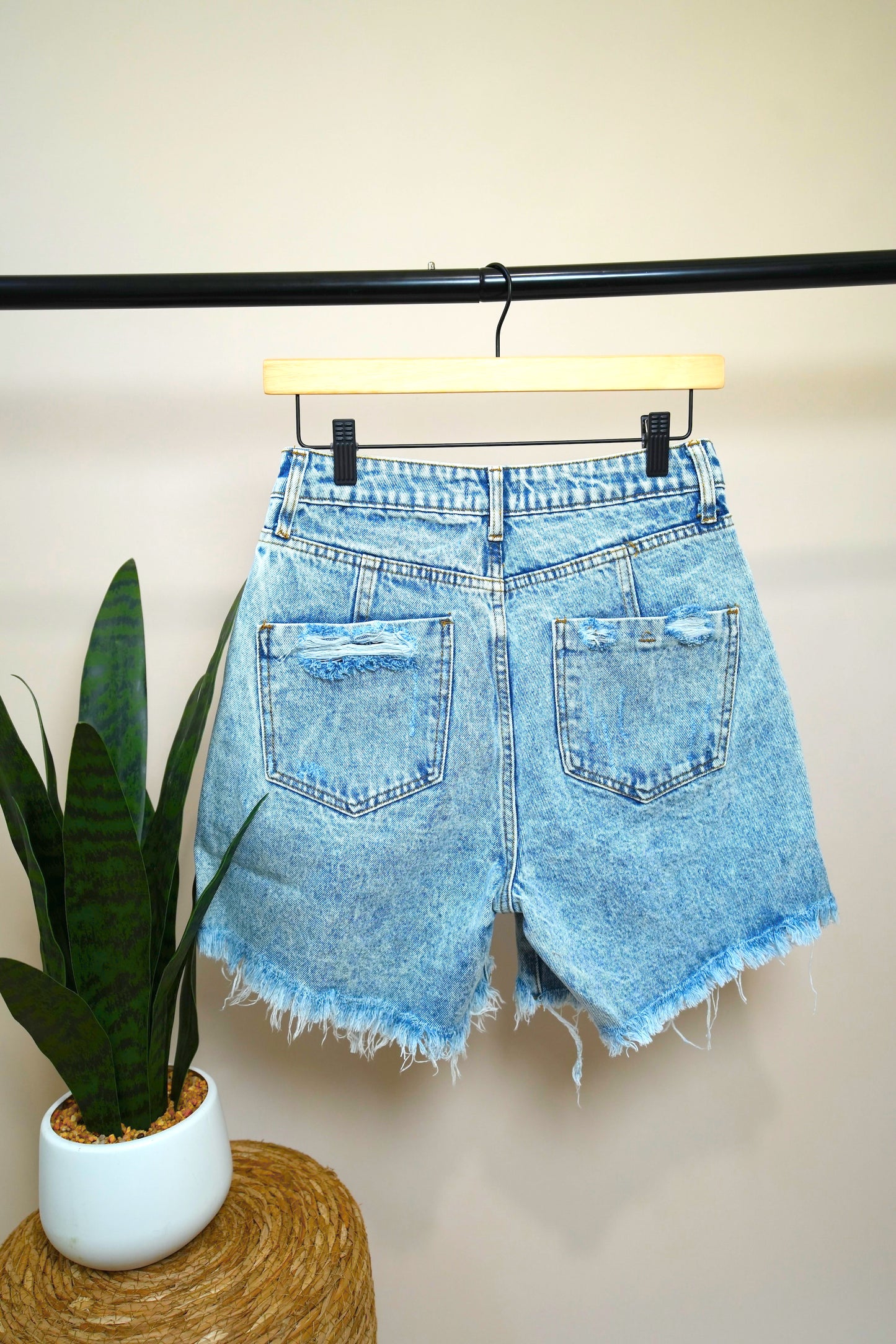 Desert Denim Mid Length Shorts