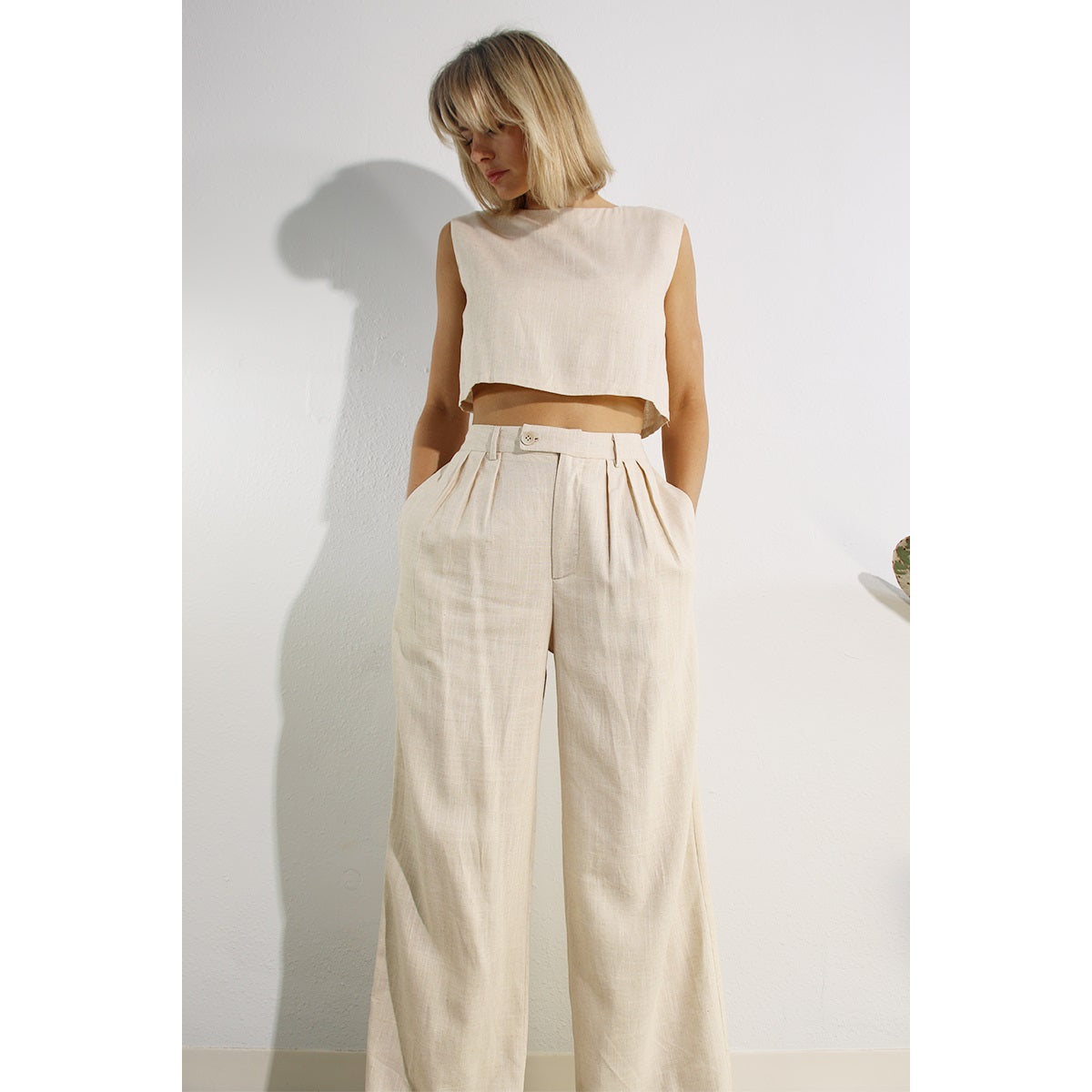 Alina Linen Pants Set